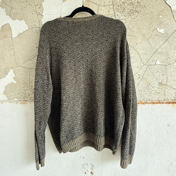 Vintage Sweater Mens L Crew Neck Pullover Two Tone Long Sleeve Eclectic Grandpa - Picture 5 of 5